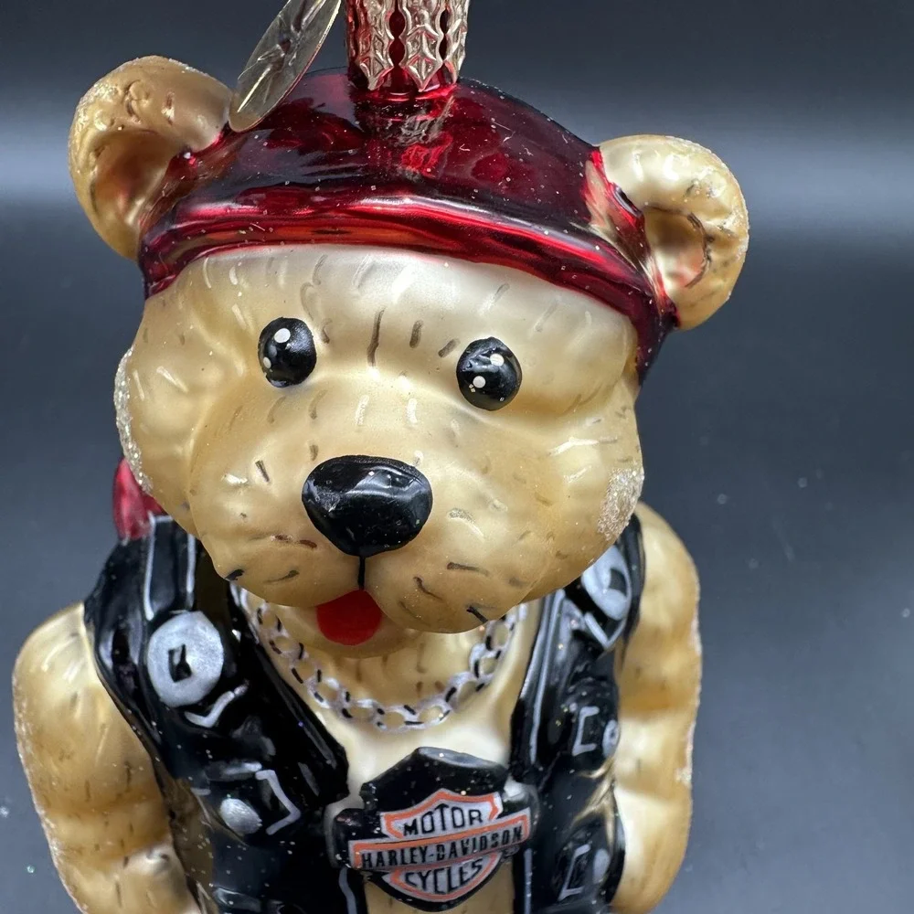 2001 CHRISTOPHER RADKO HARLEY DAVIDSON‎ BEAR ORNAMENT 01-HAR-03 6